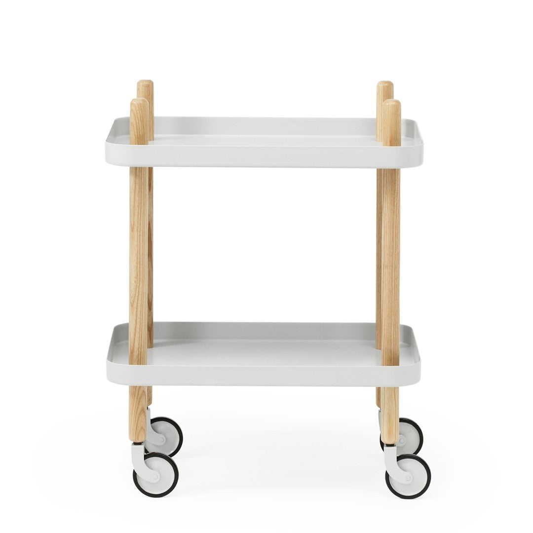 Light Gray Block Side Table