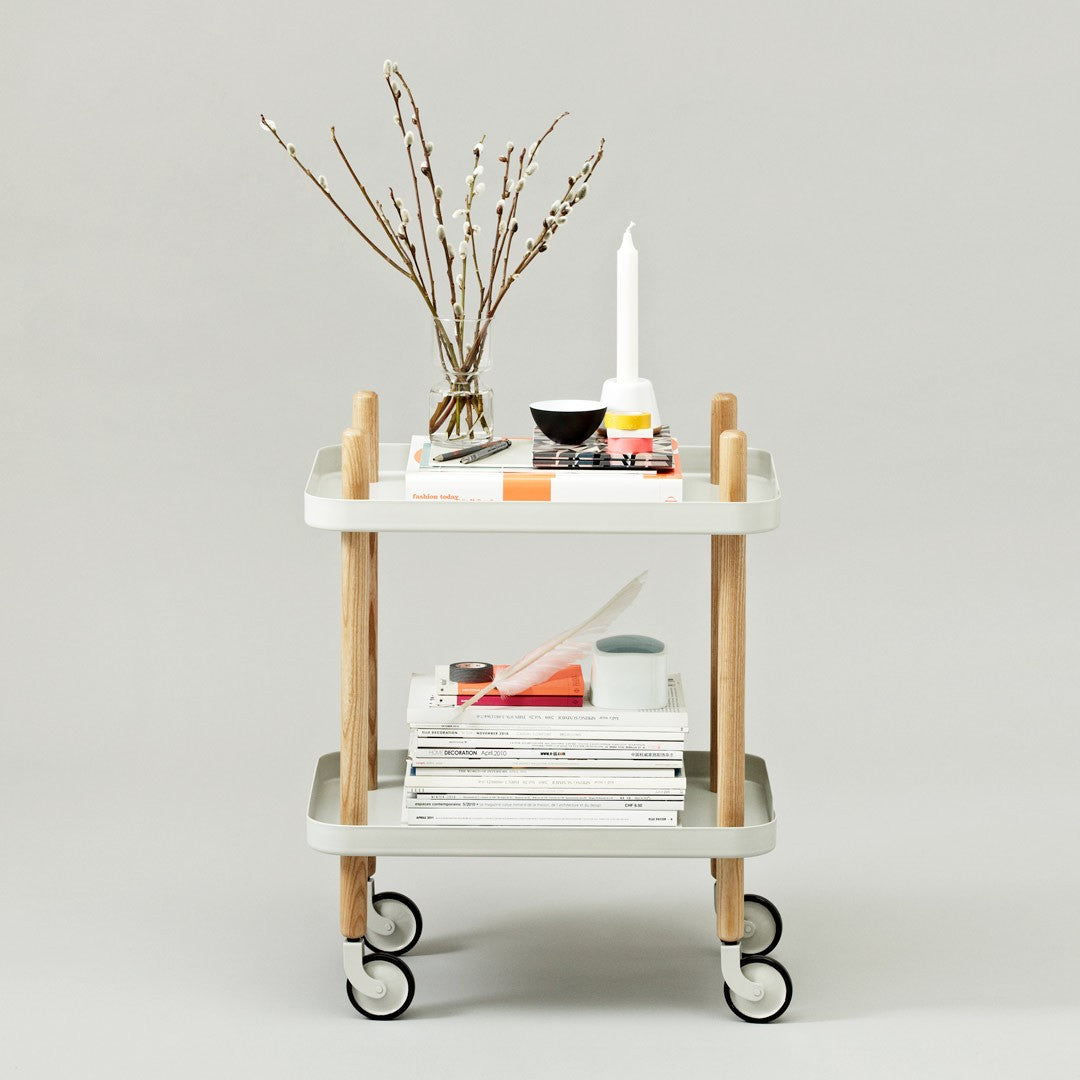 Light Gray Block Side Table