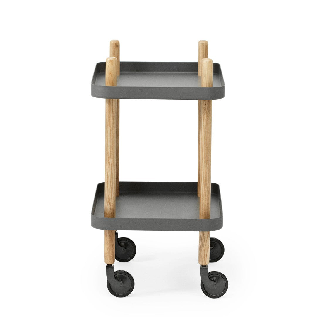 Dark Gray Block Side Table