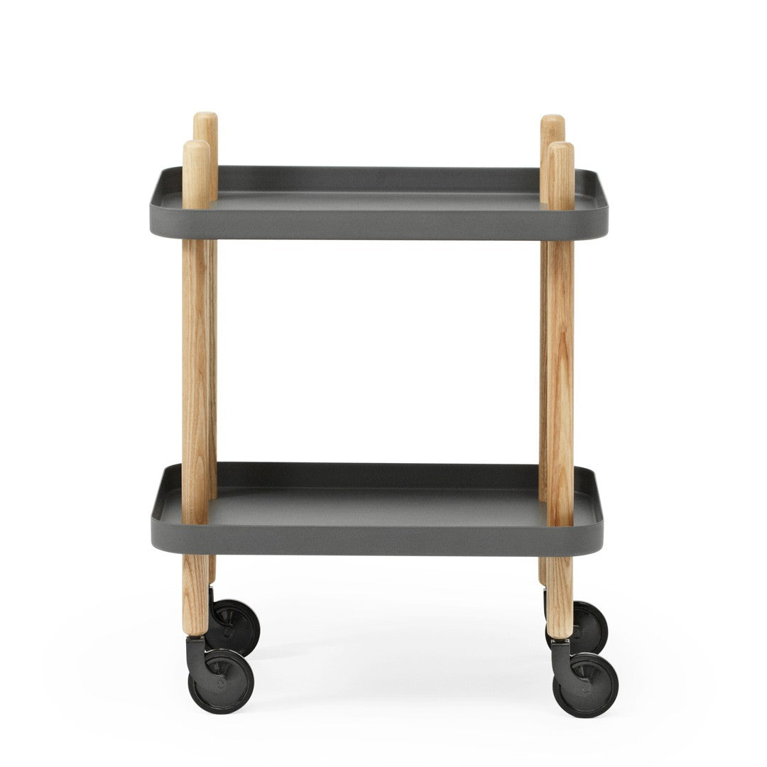 Dark Gray Block Side Table