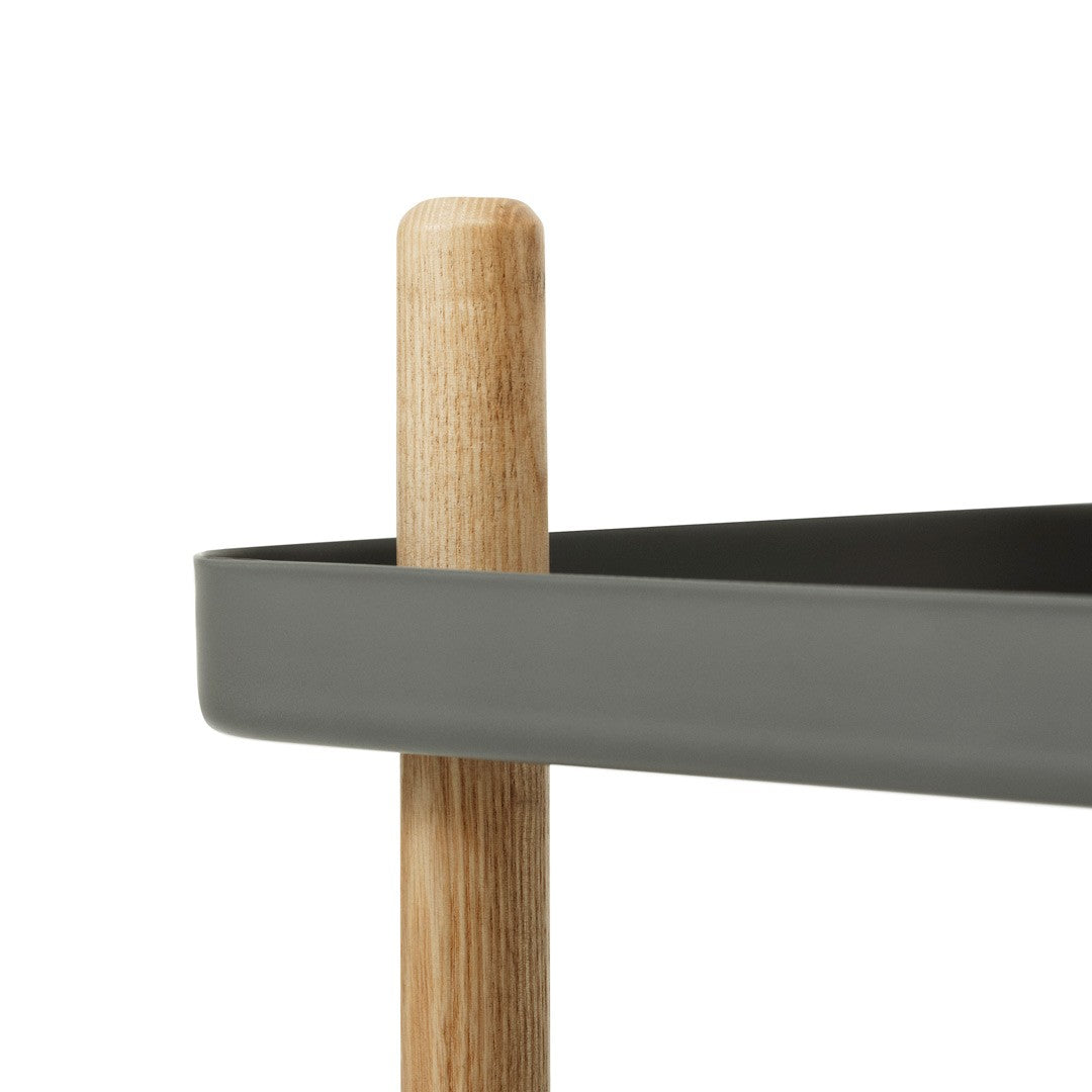 Dark Gray Block Side Table