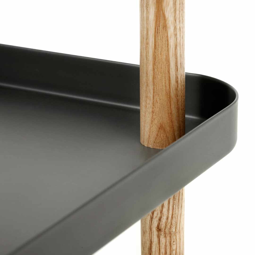 Dark Gray Block Side Table