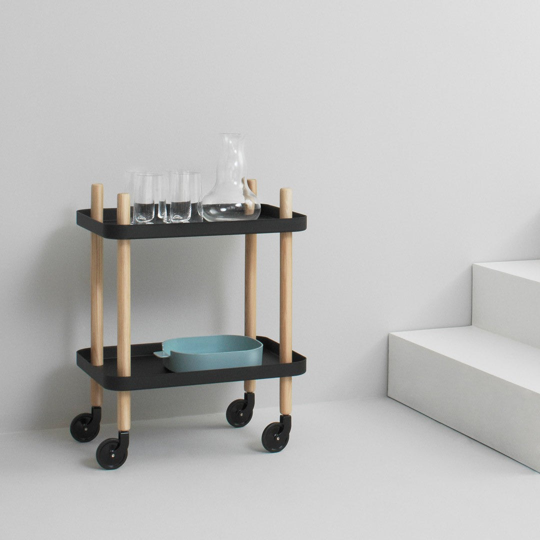 Black Block Side Table