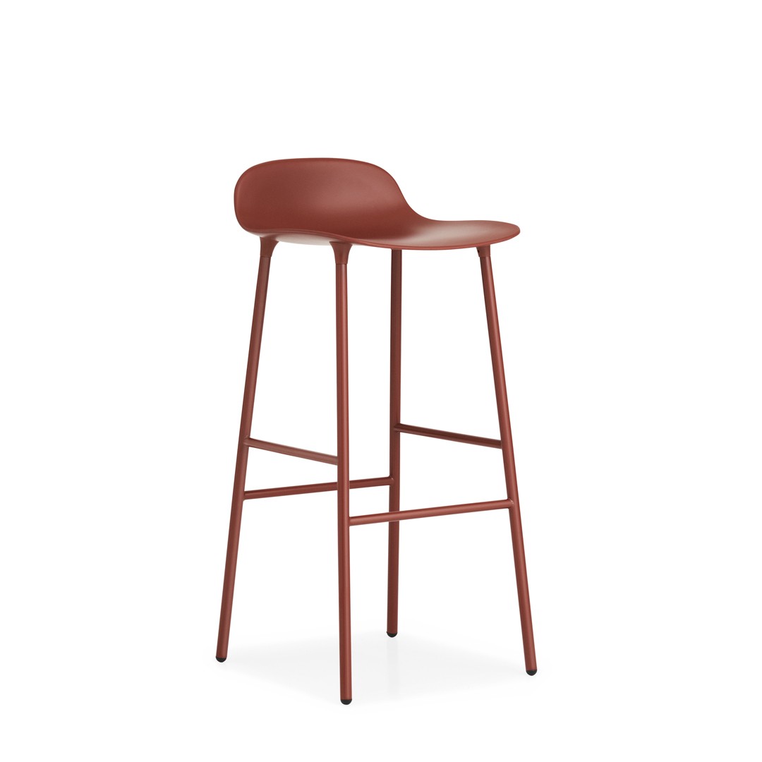 Taburete Form Acero Rojo 75 cm