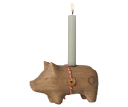 Portavelas de madera, cerdo, Pequeño - Maileg