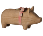 Portavelas de madera, cerdo, Mediano - Maileg