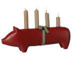 Portavelas de madera, cerdo, Adviento grande - Maileg