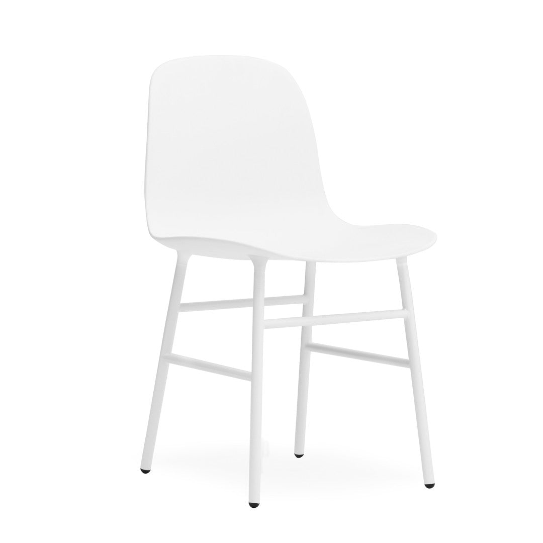 White Chair with Steel Legs | Form