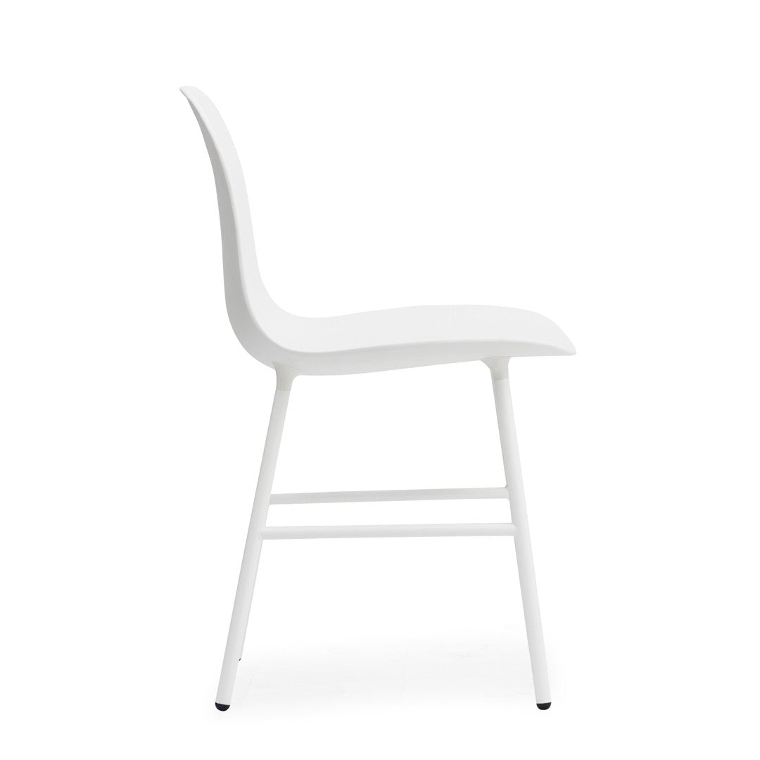 White Chair with Steel Legs | Form