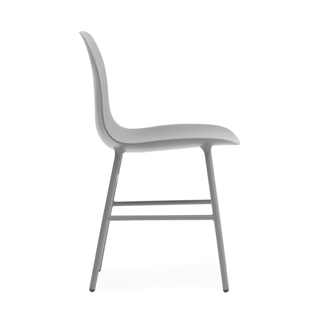 Form Chair, Grey, Steel Legs