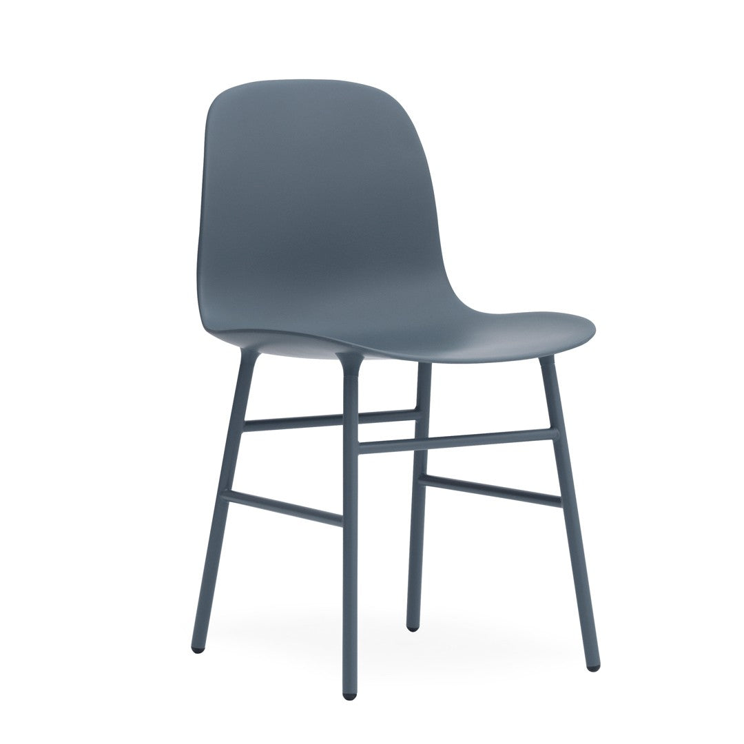 Form Chair, Blue, Steel Legs
