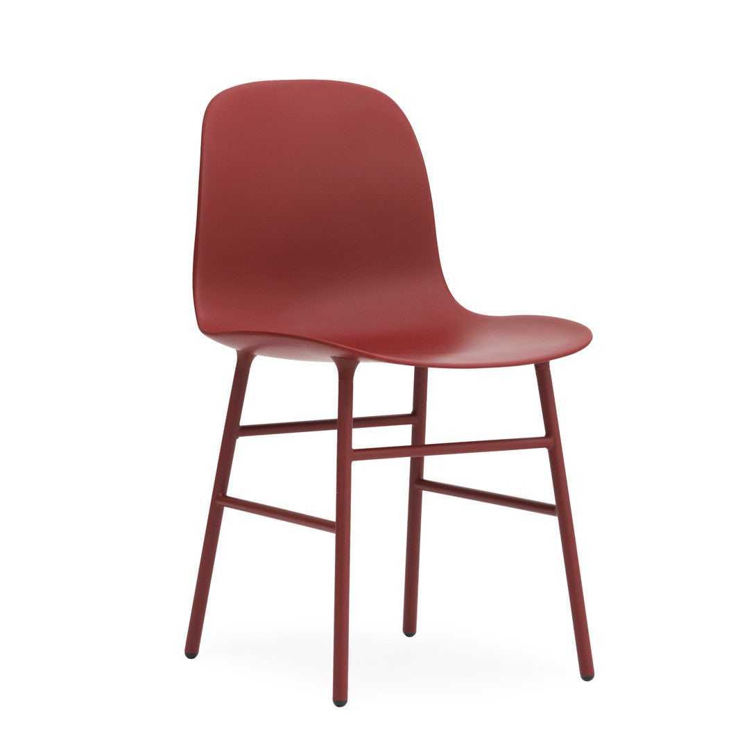 Form Chair, Red, Steel Legs