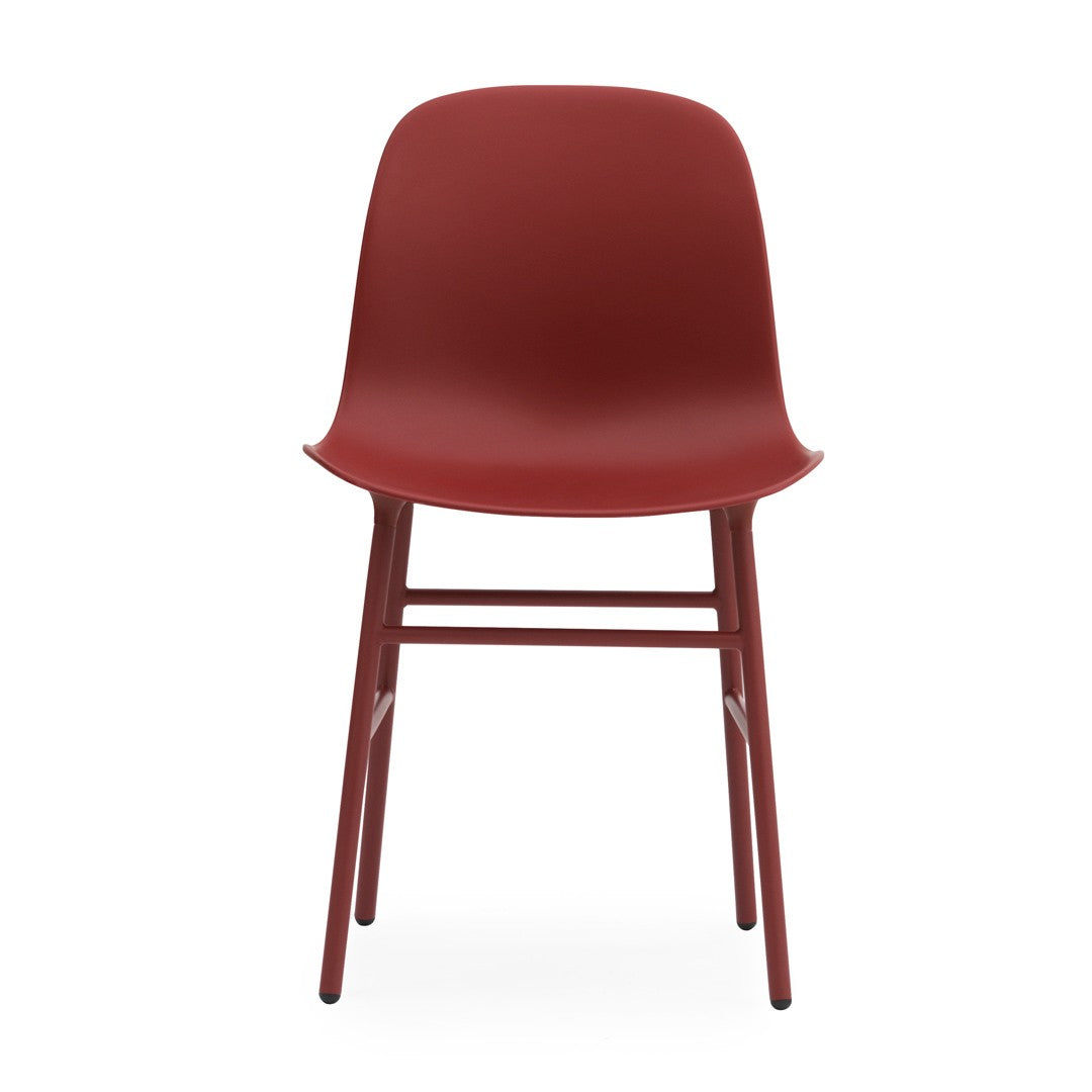Form Chair, Red, Steel Legs