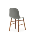 Form Chair, Grey, Walnut Legs