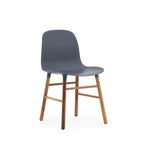 Form Chair, Blue, Walnut Legs