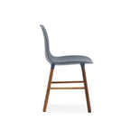 Form Chair, Blue, Walnut Legs
