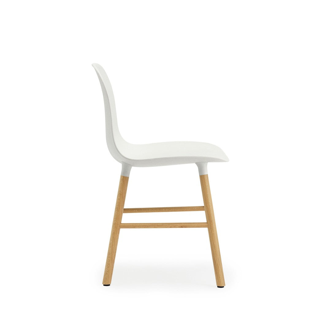White Chair with Oak Legs | Form