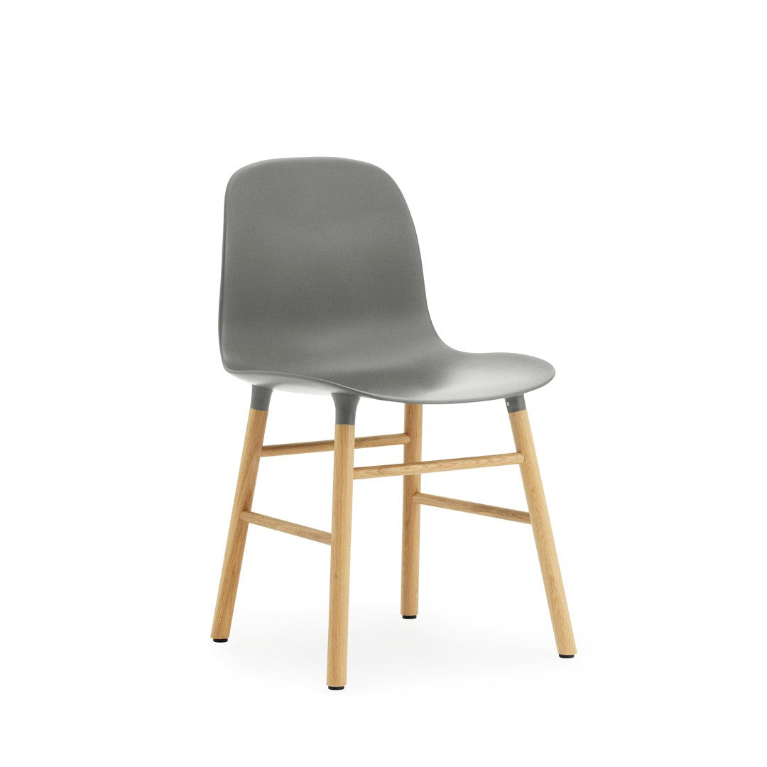 Form Chair, Grey, Oak Legs
