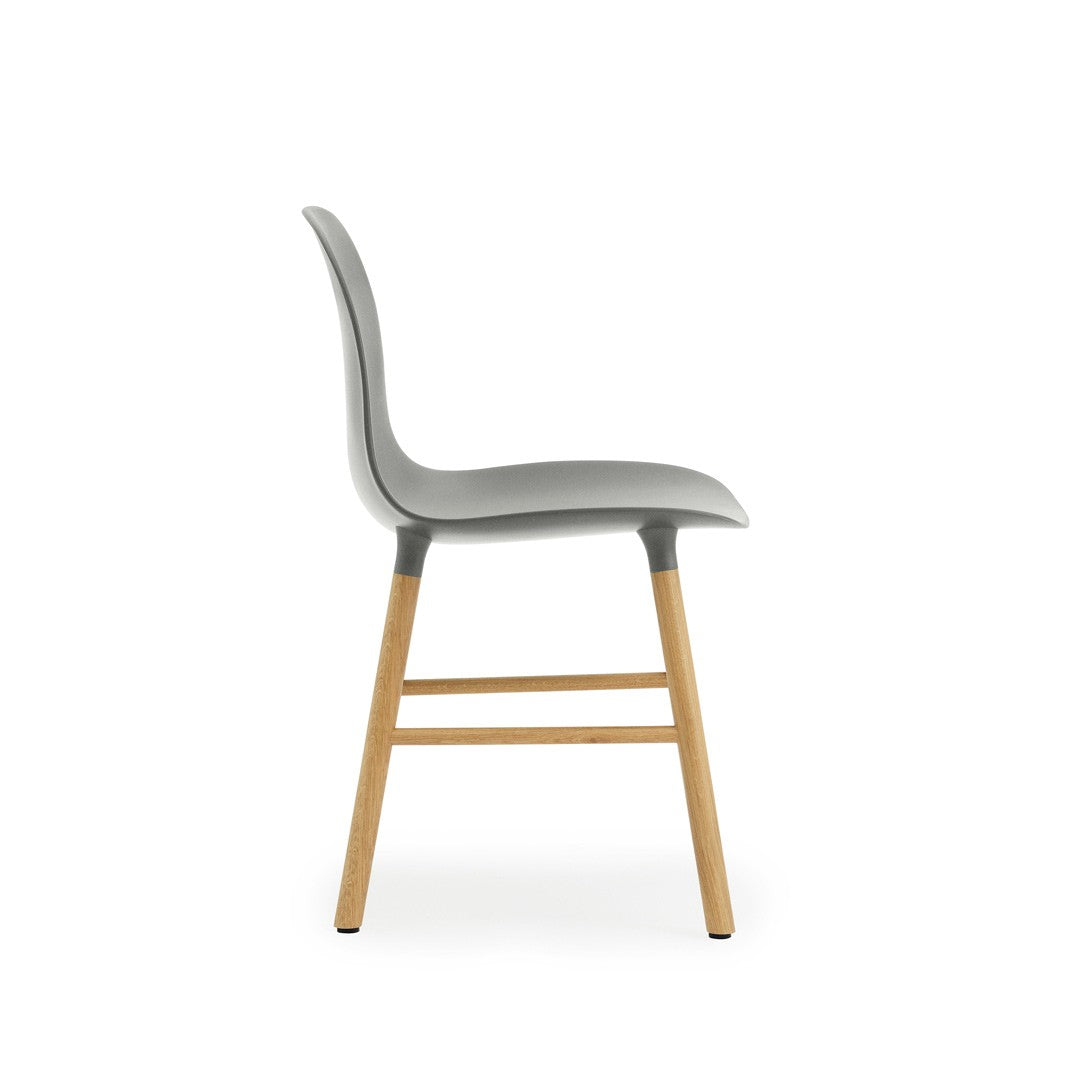 Form Chair, Grey, Oak Legs