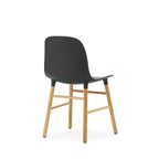 Black Form Chair with Oak Legs