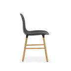 Black Form Chair with Oak Legs