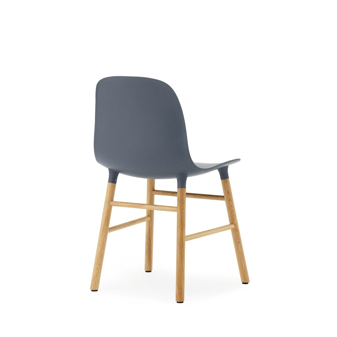 Form Chair, Blue, Oak Legs
