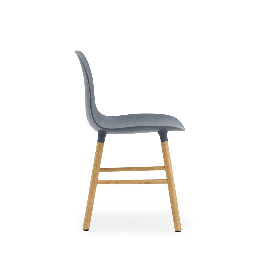 Form Chair, Blue, Oak Legs
