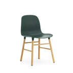 Silla Form Verde Patas Roble