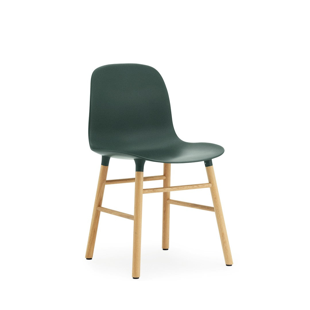 Form Chair, Green, Oak Legs