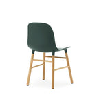 Silla Form Verde Patas Roble