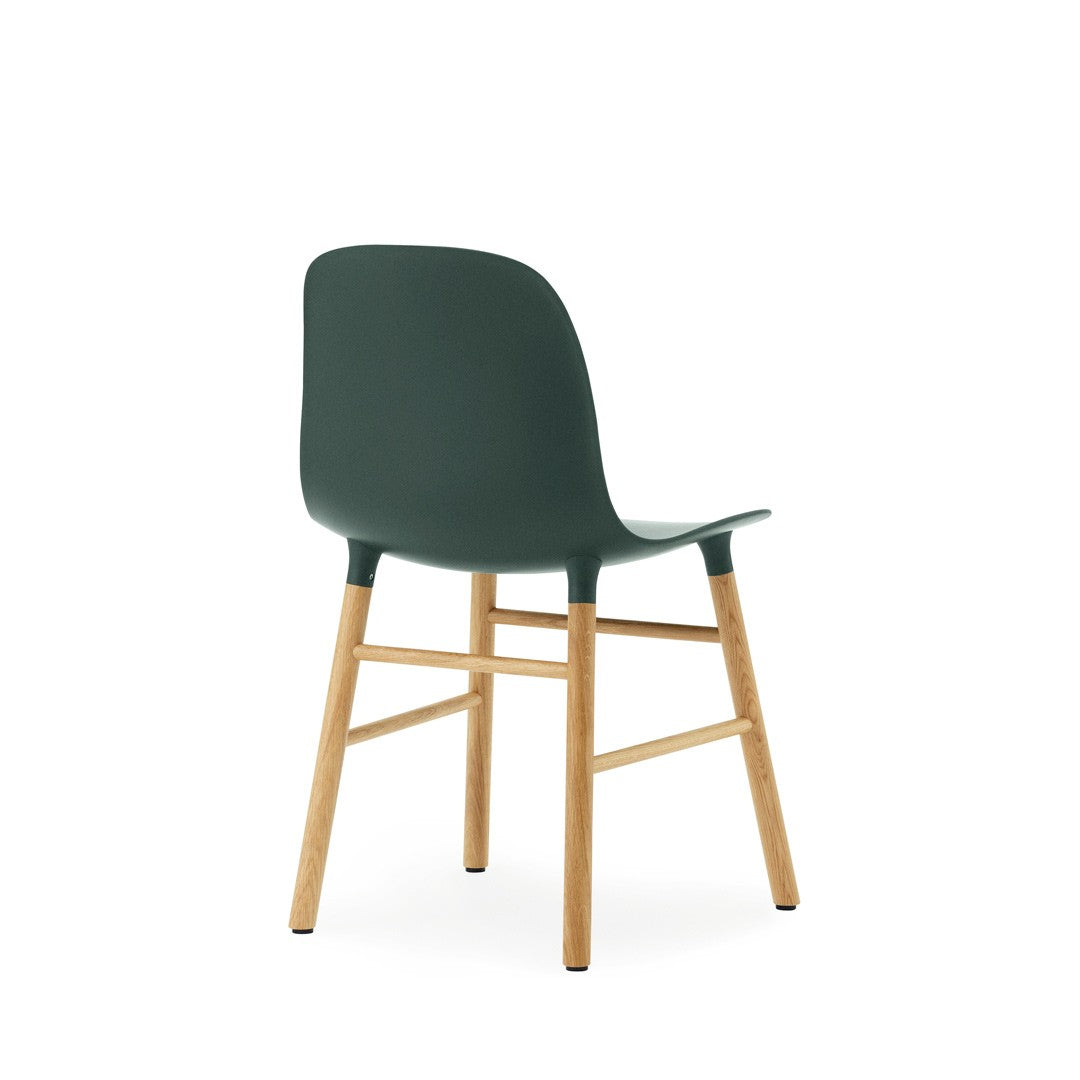 Form Chair, Green, Oak Legs