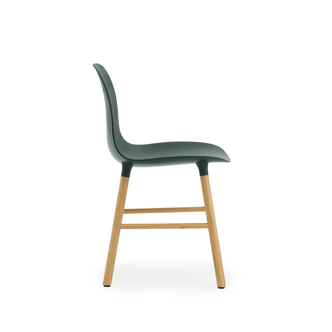 Form Chair, Green, Oak Legs