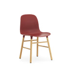 Form Chair, Red, Oak Legs