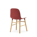 Form Chair, Red, Oak Legs