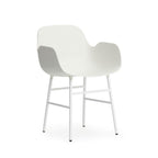 Silla Brazos Form Blanca Patas Acero