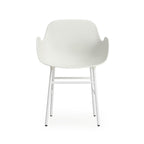 Silla Brazos Form Blanca Patas Acero