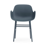 Armchair, Form, Blue, Steel Legs