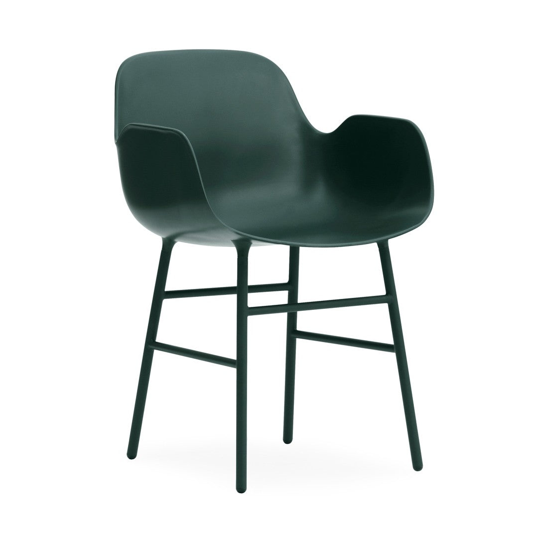 Armchair, Form Green, Steel Legs