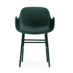 Silla Brazos Form Verde Patas Acero