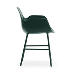 Silla Brazos Form Verde Patas Acero