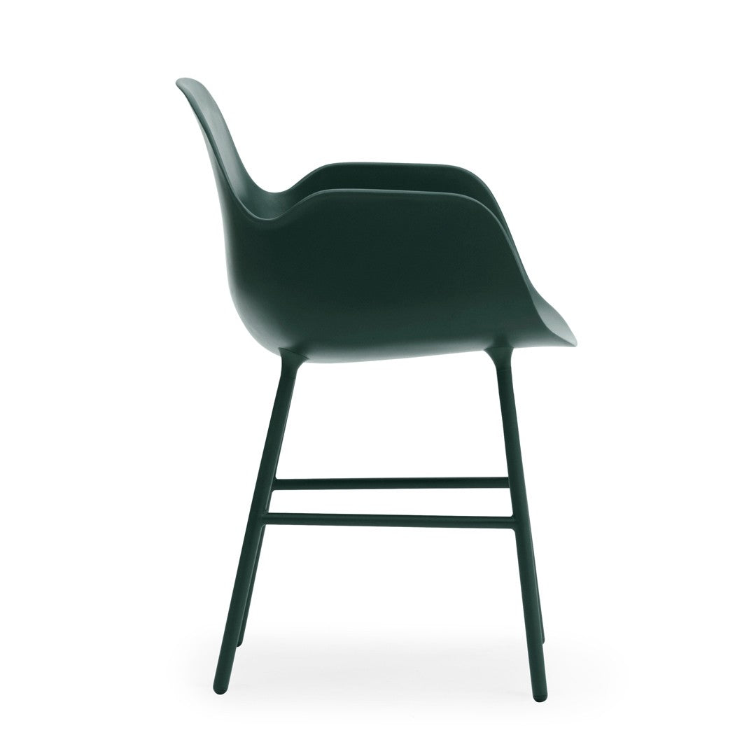 Armchair, Form Green, Steel Legs