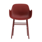 Silla Brazos Form Roja Patas Acero