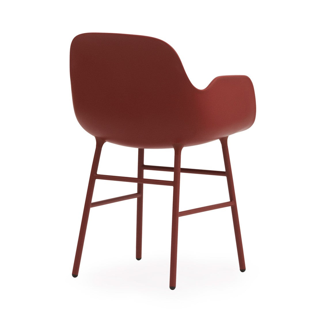 silla-brazos-form-roja-patas-acero-2970