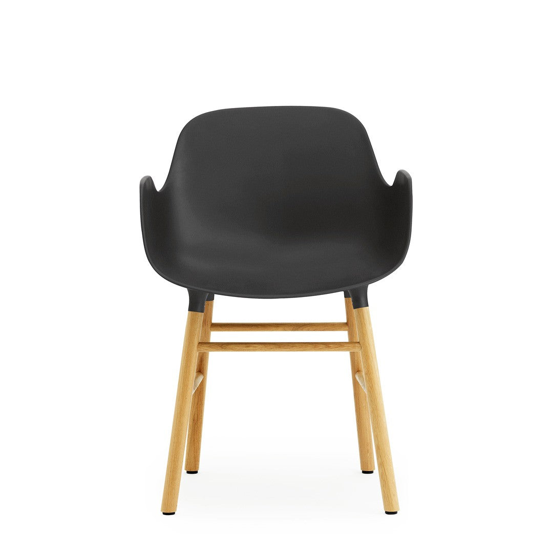 Armchair Form Black Oak Legs