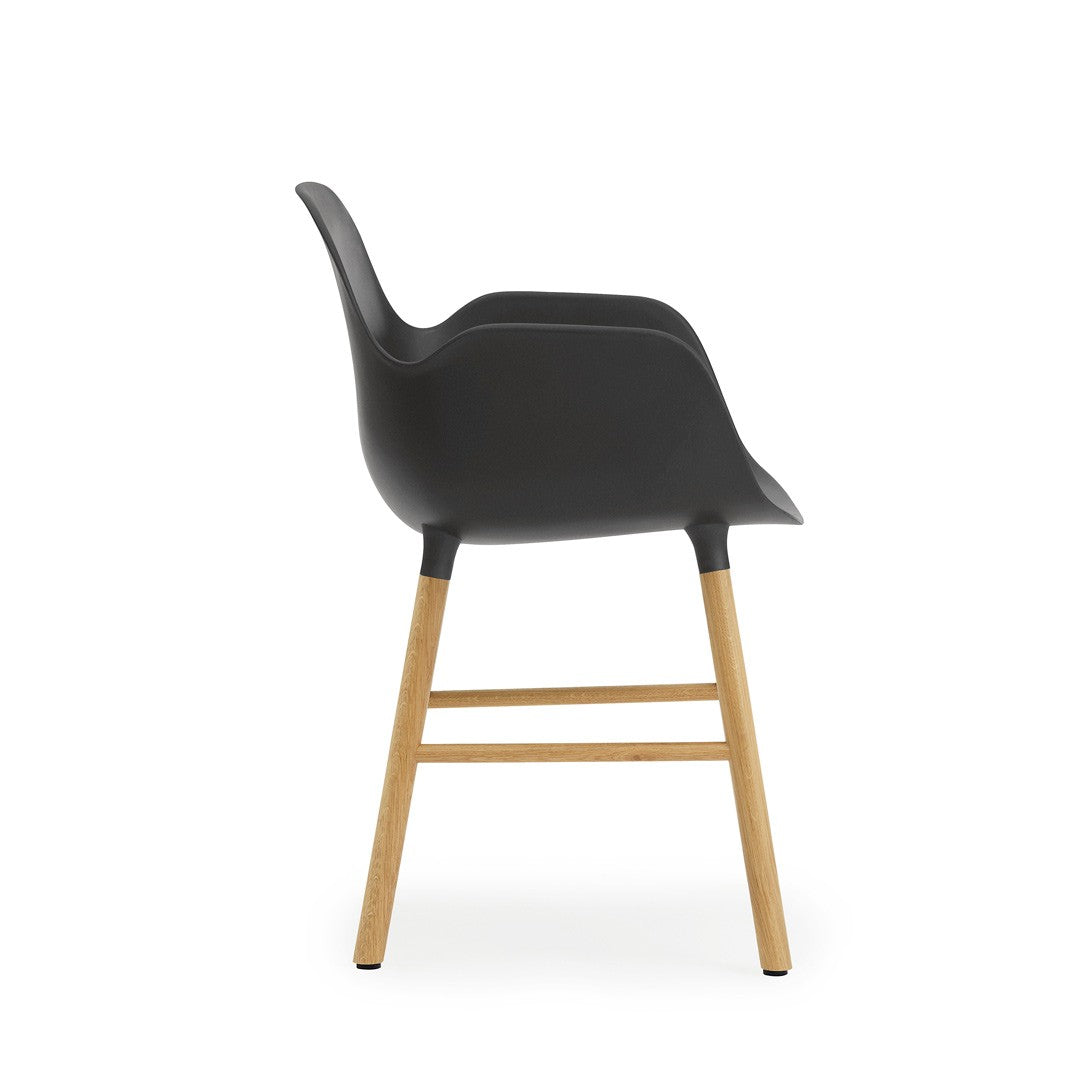 Armchair Form Black Oak Legs