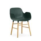Armchair Form Green Oak Legs