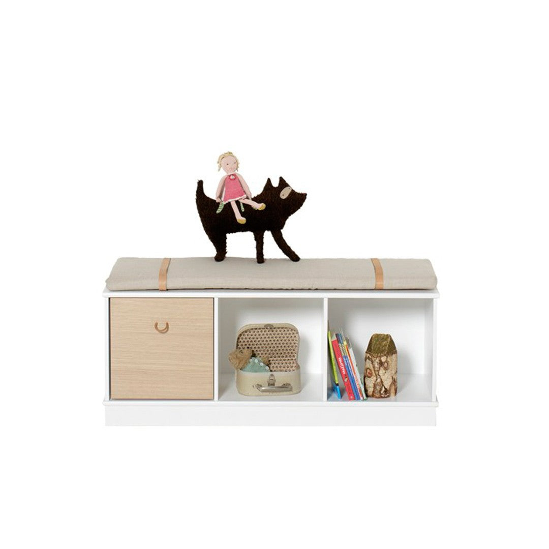 Cajon 3x Blanco/roble