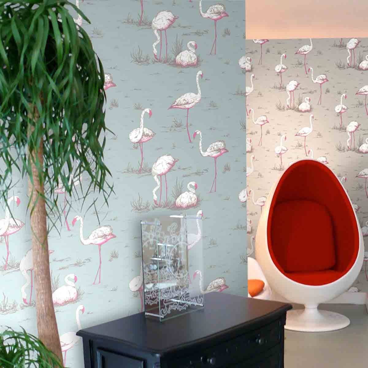 Papel Pintado | Flamingos