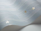 Wallpaper | Wood And Stars Light Blue