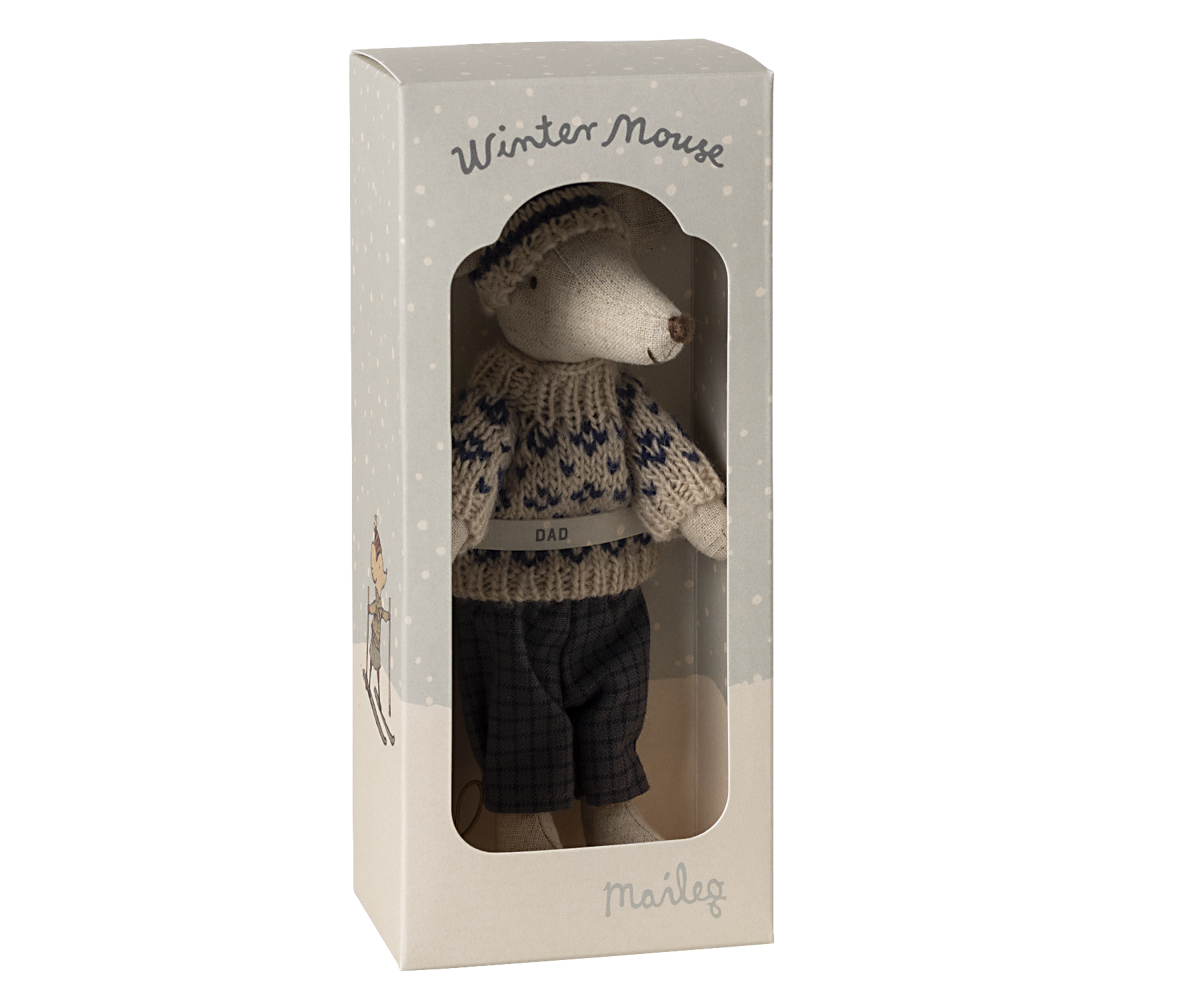 Ratón de invierno con esquí, Papá